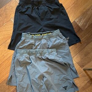 Under Armour Black and Gray Athletic Shorts